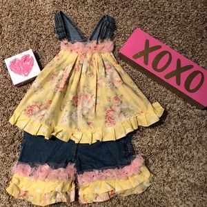 Custom boutique overall set-EUC